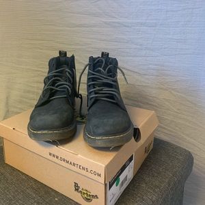 Kids grey black doc martens boots